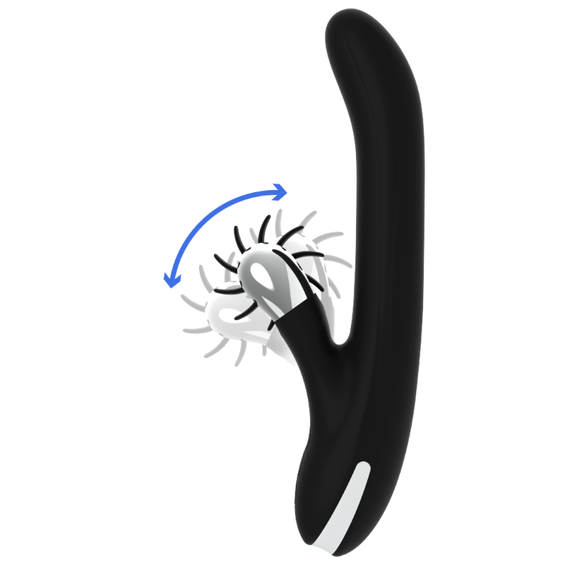 BLACK&SILVER VIBRATOR ROTATIV BUNNY STORM