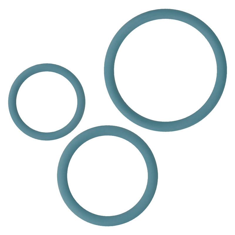 OHMAMA SET 3 INELE PENTRU PENIS SI TESTICULE - ALBASTRU