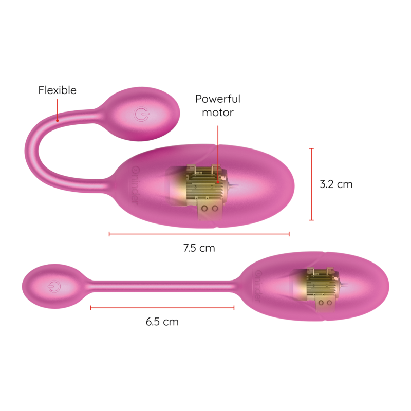 ONINDER - TOKYO OU VIBRATOR ROZ 7.5 X 3.2 CM