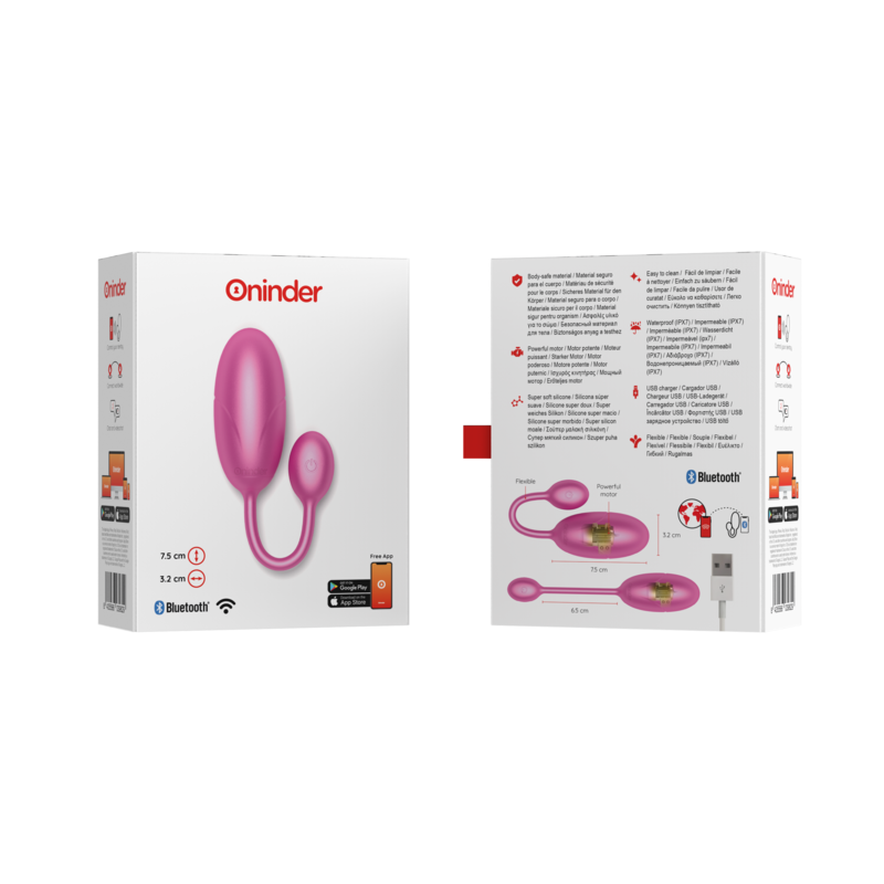 ONINDER - TOKYO OU VIBRATOR ROZ 7.5 X 3.2 CM