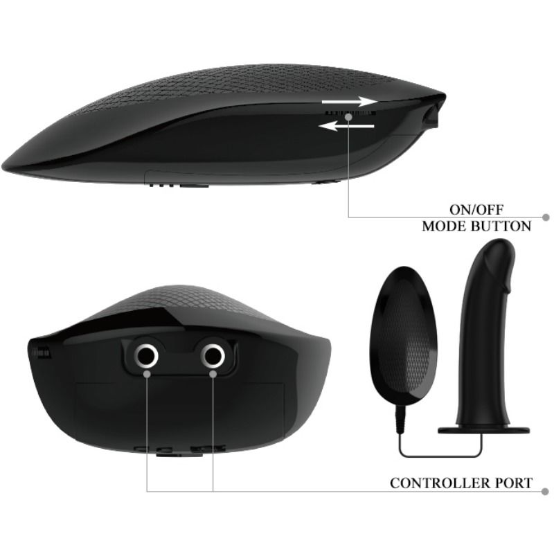 PRETTY LOVE MARVIN - STRAP-ON GOL PE INTERIOR CU VIBRATII