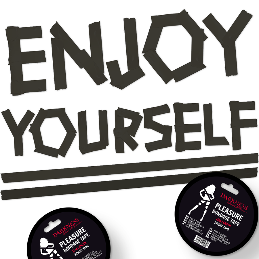 DARKNESS - BANDĂ ADEZIVĂ NEAGRA BONDAGE 15M