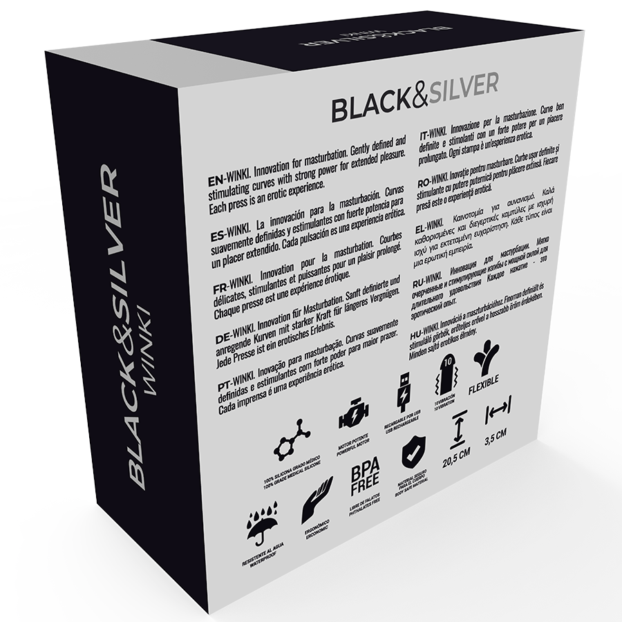 BLACK&SILVER WINKI MASTURBATOR
