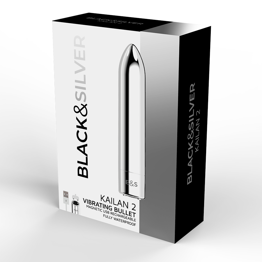 BLACK&SILVER™- KAILAN 2 GLONT VIBRATOR ARGINTIU
