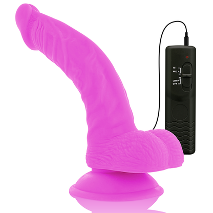 DIVERSIA - FLEXIBLE VIBRATING DILDO 21.5 CM - PURPLE