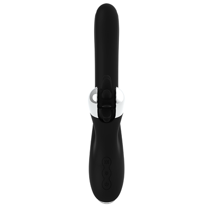 BLACK&amp;SILVER VIBRATOR ROTATIV BUNNY STORM