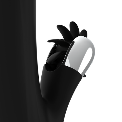 BLACK&amp;SILVER VIBRATOR ROTATIV BUNNY STORM