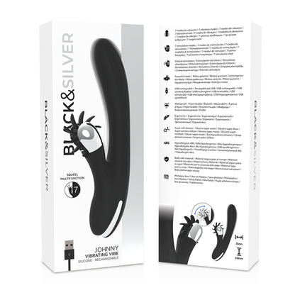 BLACK&amp;SILVER VIBRATOR BUNNY JOHNNY 