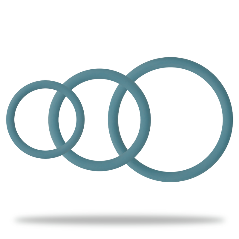 OHMAMA SET 3 INELE PENTRU PENIS SI TESTICULE - ALBASTRU