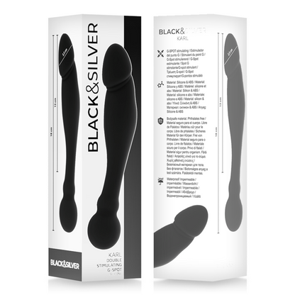 BLACK&amp;SILVER - KARL DILDO STIMULATOR PUNCTUL G 18 cm