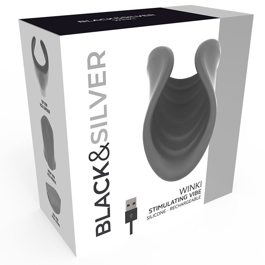 BLACK&amp;SILVER WINKI MASTURBATOR